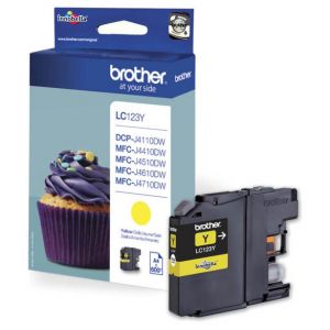 Brother Tintenpatrone LC-123Y gelb 600 Seiten