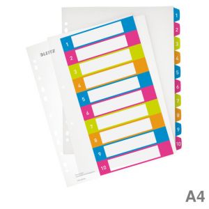 Leitz PP-Register A4 "WOW", 1-10 mehrfarbig 245 x 305 mm