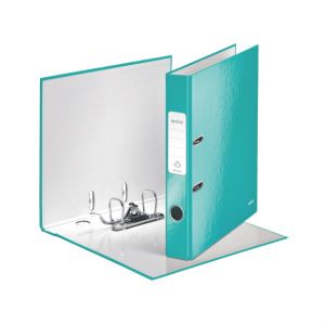 Leitz Ordner "WOW" eisblau-metallic 52 mm