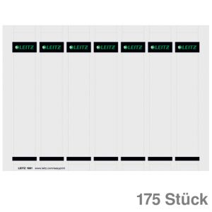 Leitz Einsteck-Rückenschilder grau 31 x 190 mm 175Et.
